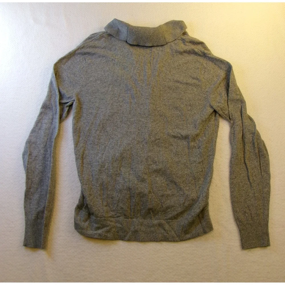 American Eagle‎ Gray Shawl Collar Cardigan Sweater Mens Medium Ath. Fit Cotton